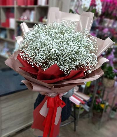 Букет цветов из: Гипсофила в Белом